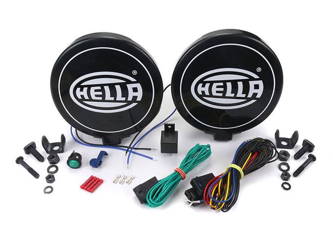 Rallye Driving Lamp Kit (500) (Halogen) (Black Magic) - Hella 005750991